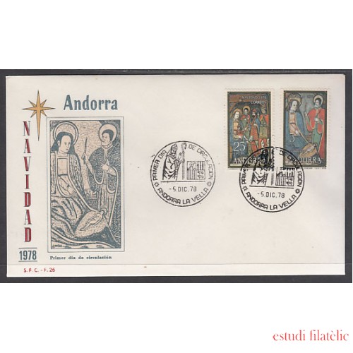 Andorra Española 120/21 1978 Navidad 78 SPD Sobre Primer día