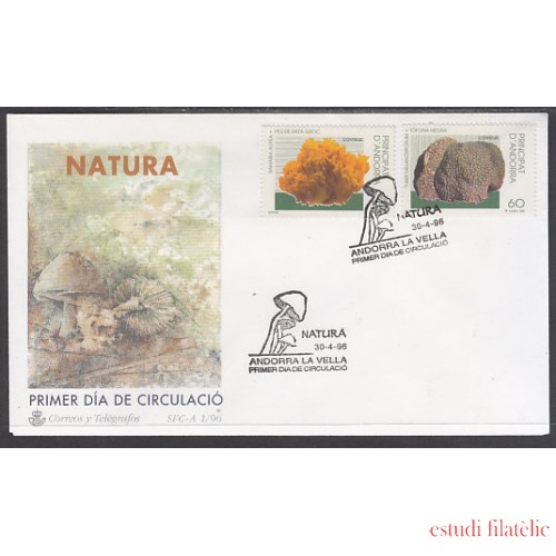 Andorra Española 251/52 1996 Naturaleza SPD Sobre Primer día 