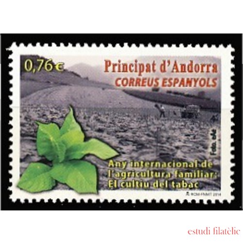 Andorra Española 423 2014 Tabaco Tobacco MNH