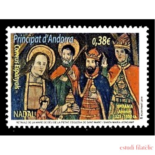 Andorra Española 425 2014 Navidad Noel Iglesia San Marcos María Encamp MNH