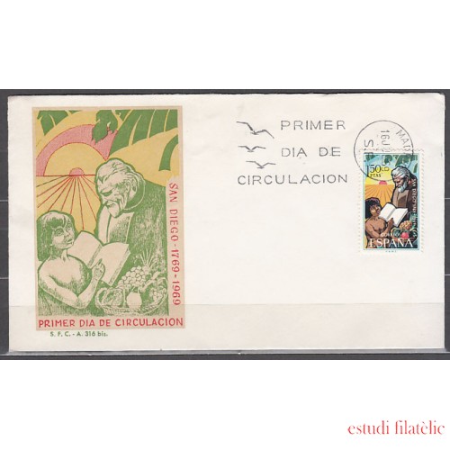 España Spain 1932 1969 II Centenario de la Fundación de San Diego SPD Sobre Primer Día