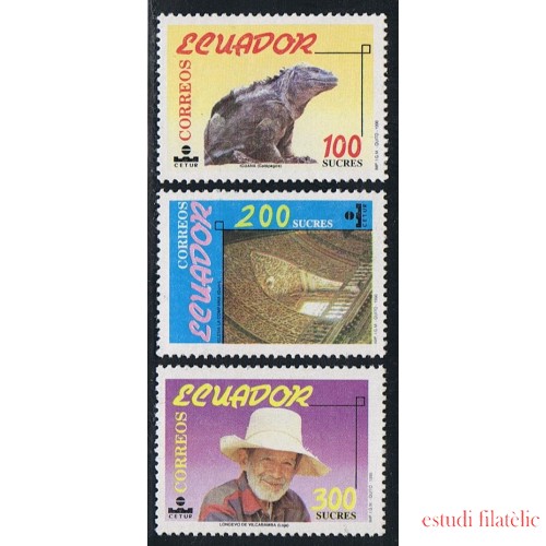 Ecuador 1209/11 1990 Turismo Islas Galápagos Iguana Fauna MNH 