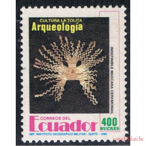 Ecuador 1254 1992 Arqueología archeology Precolombina Mask Máscara MNH 