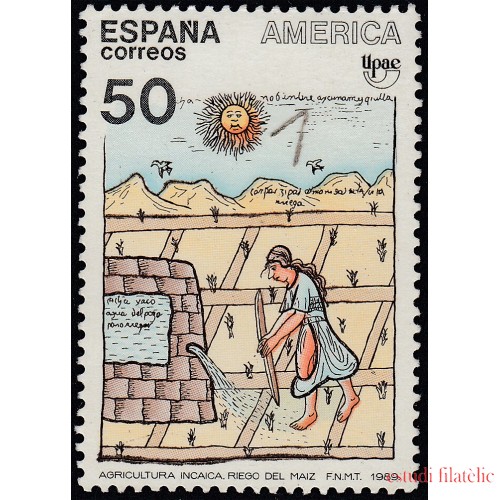 Upaep España 3035 1989 Irrigación del maíz  MNH