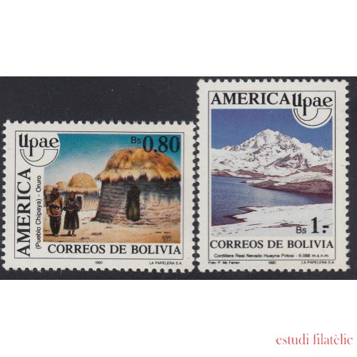 Upaep Bolivia 757/58 1990 Chipaya monte Potosí MNH