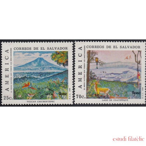 Upaep El Salvador 1087/88 1990 Volcán Chicontepec MNH