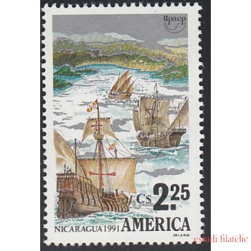 Upaep Nicaragua 1646 1991 Hojas completas Carabelas Sta María Niña Pinta MNH