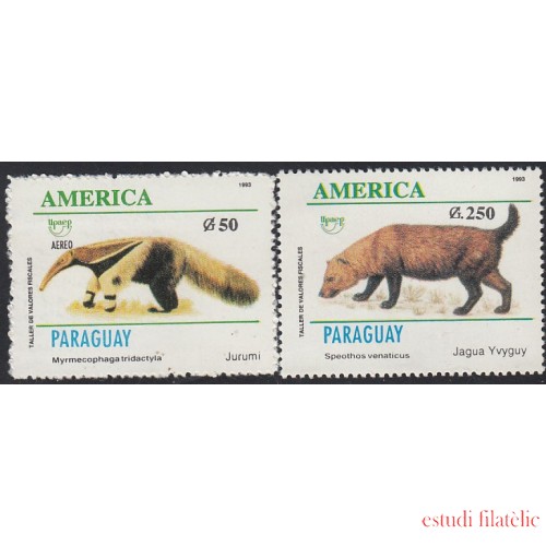 Upaep Paraguay 2633 A - 204 1993 Speothos Mymecophaga fauna MNH