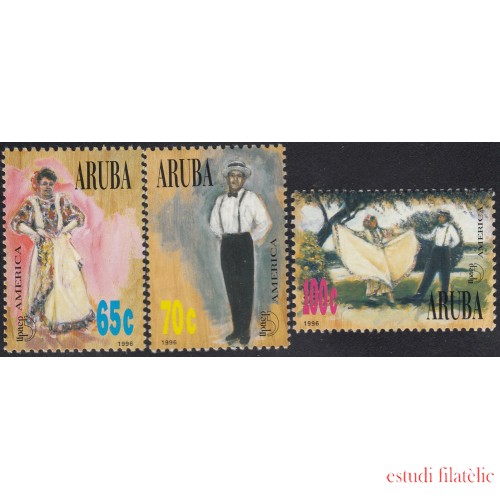 Upaep Aruba 177/79 1996 Trajes típicos MNH