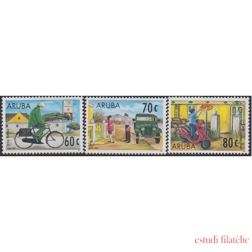 Upaep Aruba 190/92 1997 cartero postman  bicicleta coche moto MNH