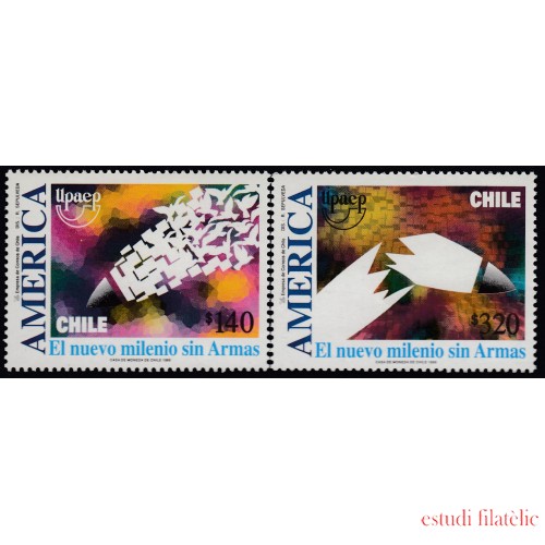 Upaep Chile 1513/14 1999 Misil convertido en mensajes y palomas MNH