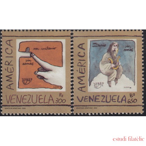 Upaep Venezuela 2169AH/2169AJ 1999 Rifle mano Ángel MNH