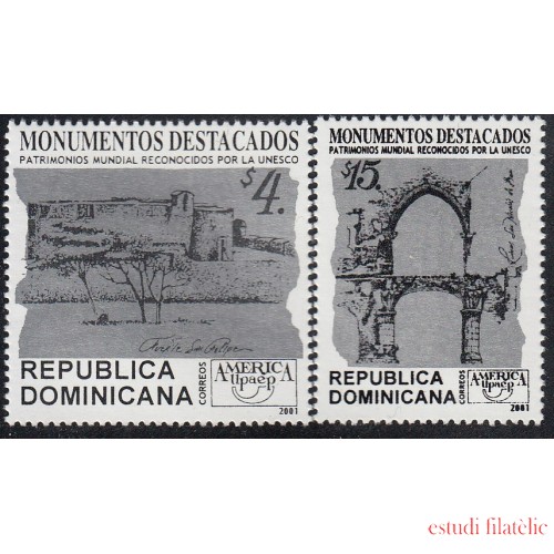 Upaep Rep. Dominicana 1469/70 2001 Fuerte San Felipe San Nicolás MNH