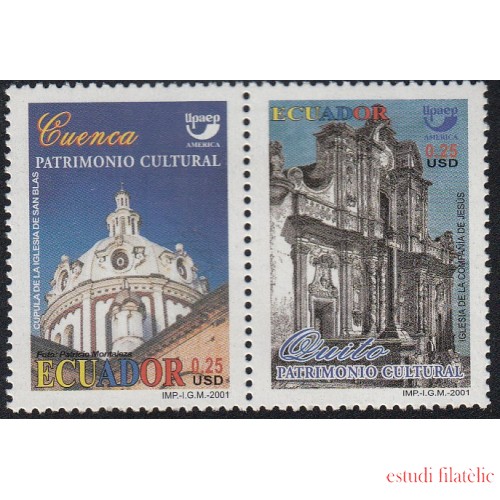 Upaep Ecuador 1621B/C 2001 Iglesia de la Compañía Centro histórico MNH