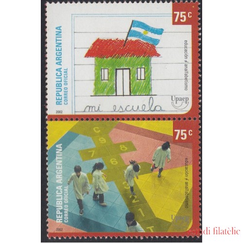 Upaep Argentina 2293/94 2002 Niños jugando Dibujo de un niño MNH