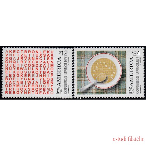 Upaep Uruguay 2047/48 2002 Sopa de letras MNH