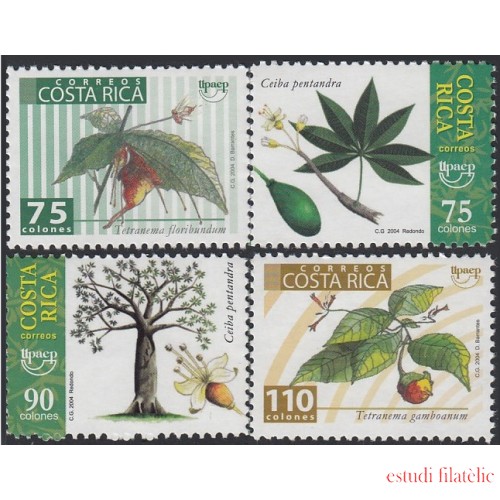 Upaep Costa Rica 748/51 2004 Ceiba Tetranema flora MNH