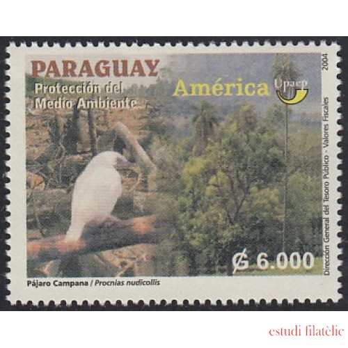 Upaep Paraguay 2909 2004 Procnias nudicollispájaro bird fauna  MNH