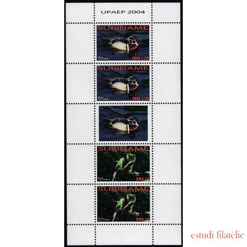 Upaep Suriname HB 100 2004 Pato y Loros fauna MNH