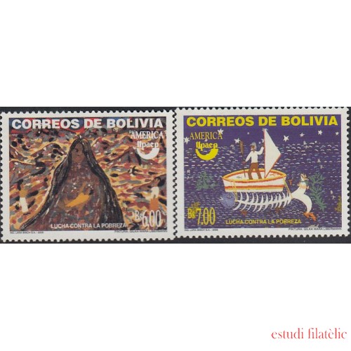 Upaep Bolivia 1195/96 2005 Lucha contra la pobreza MNH