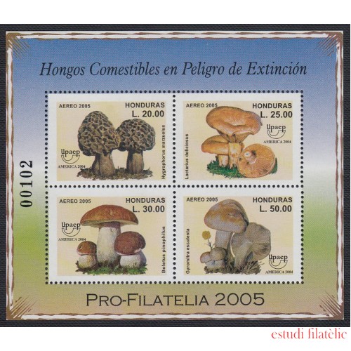 Upaep Honduras HB 82 2005 Hongos comestibles en peligro de extinción MNH