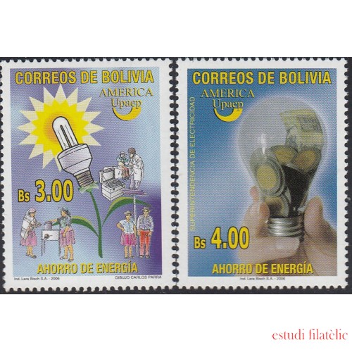 Upaep Bolivia 1236/37 2006 Ahorro de energía flora MNH