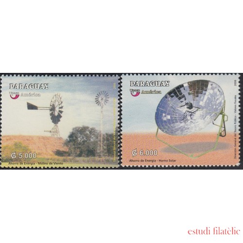 Upaep Paraguay 2961/62 2006 Horno solar Molino de Viento MNH