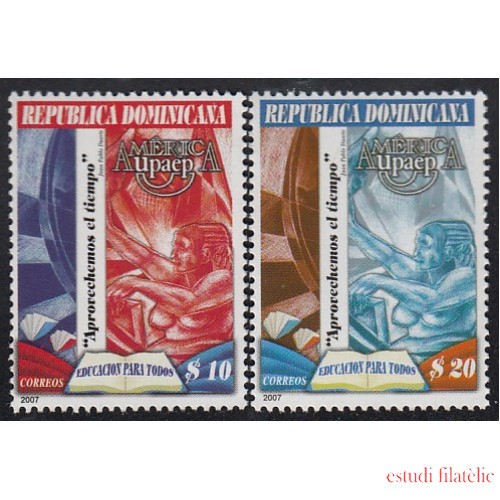 Upaep Rep Dominicana 1527/28 2007 Educación para todos Aprovechemos el tiempo MNH