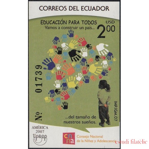 Upaep Ecuador HB 146 2007 Educación para todos construir un país MNH