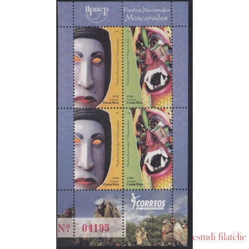 Upaep Costa Rica 877/78 2008 Fiestas Nacionales Mascaradas MNH