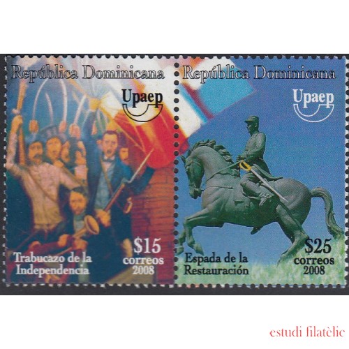 Upaep Rep Dominicana 1568/69 2008 horse Trabucazo Espada de la Restauración MNH