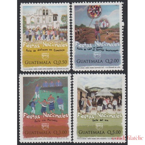 Upaep Guatemala 599/602 2008 Fiestas Nacionales Son Marimba MNH