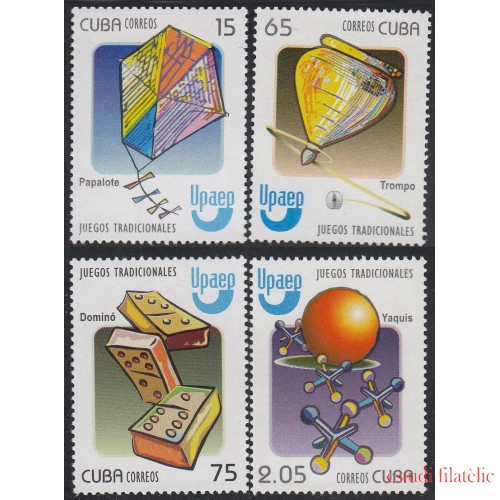 Upaep Cuba 4756/59 2009 Juegos tradicionales Trompo Papalote Dominó Yaquis MNH