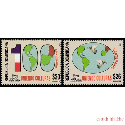 Upaep Rep Dominicana 1637/38 2011 100 años uniendo culturas Centenario MNH