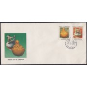 Upaep Perú 913/14 1989 Medicina y cirugía precolombina SPD FDC Sobre Primer Día