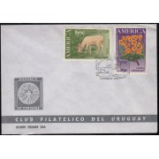 Upaep Uruguay 1331-36 1990 Odocoileus Peltophorum SPD FDC Sobre Primer Día