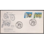 Upaep Brasil 2165/66 1994 Bicicleta Motocicleta SPD FDC Sobre Primer Día