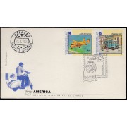 Upaep Venezuela 1719/20 1994 Camioneta y avión postal SPD FDC Sobre Primer Día