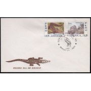 Upaep Perú 1076/77 1995 Reseva Lachay Crocodylus SPD FDC Sobre Primer Día