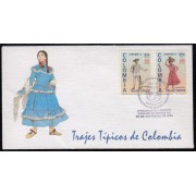 Upaep Colombia 1067/68 1996 Pescador Palenquera SPD FDC Sobre Primer Día