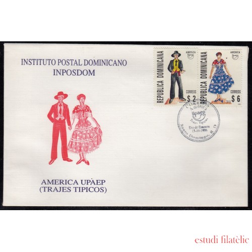 Upaep Rep. Dominicana 1236/37 1996 Traje de Hombre SPD FDC Sobre Primer Día