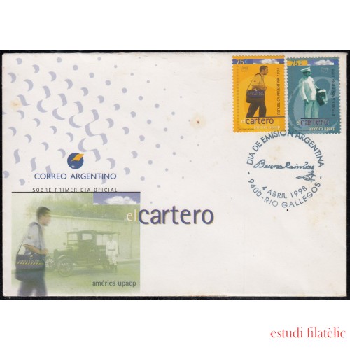 Upaep Bolivia 979/80 1997 Cuerpo de carteros SPD FDC Sobre Primer Día