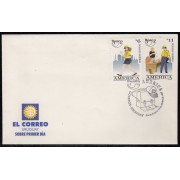 Upaep Uruguay 1670/71 1997 Chica Cartero SPD FDC Sobre Primer Día