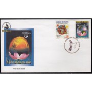 Upaep Bolivia 1036/37 1999 La tierra en una flor SPD FDC Sobre Primer Día