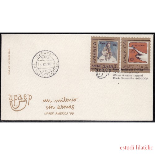 Upaep Uruguay 1850/51 1999 Armas y globo terráqueo SPD FDC Sobre Primer Día