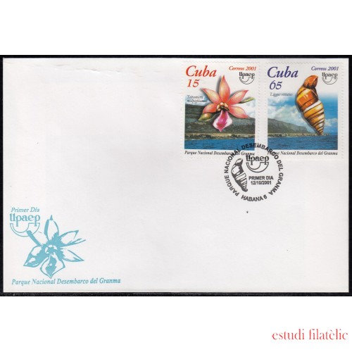 Upaep Cuba 3955/56 2001 Tetramicra Liggus SPD FDC Sobre Primer Día