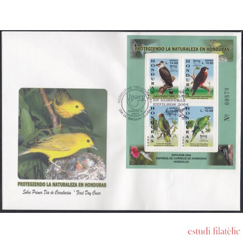 Upaep Honduras BF 73 2003 Spizaetus melanoleucus SPD FDC Sobre Primer Día