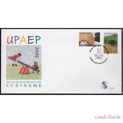 Upaep Suriname 1783/84 2005 Lucha contra la pobreza SPD FDC Sobre Primer Día