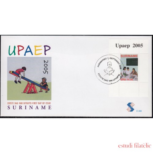 Upaep Suriname HB 1001 2005 Niños libros SPD FDC Sobre Primer Día