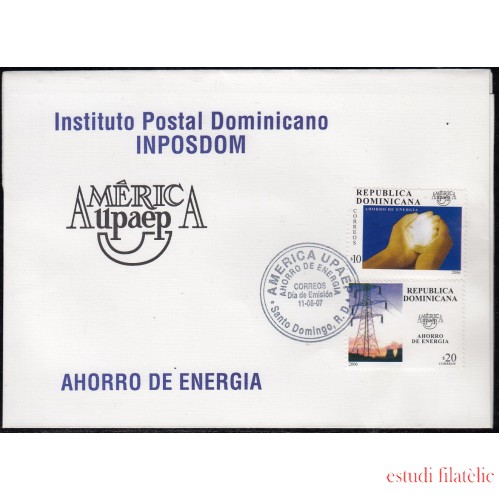 Upaep Rep. Dominicana 1520/21 2006 Ahorro de energía SPD FDC Sobre Primer Día